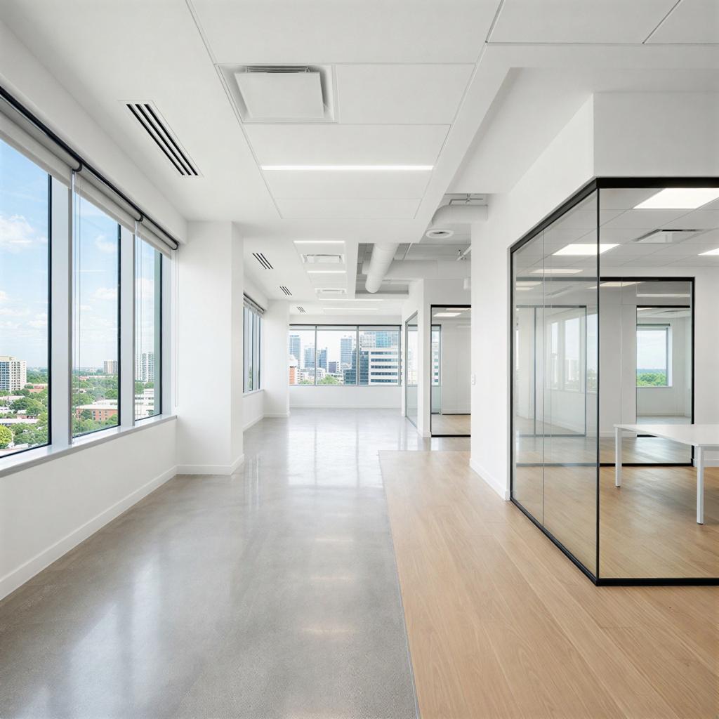 Freshly painted commercial office