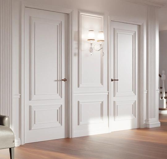 Freshly painted interior doors